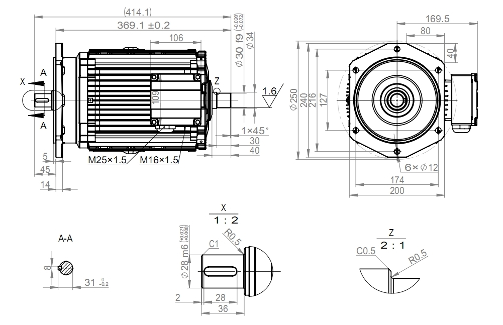 Специальный балансирный электродвигатель JDS132S4/ /E/6kW
